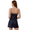 Mommesilk Leaver Lace Splice Silk Mini Slip Dress - image 2 of 4