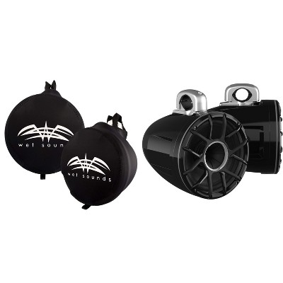 Wet Sounds REV-12-HD-XZ Tower Speakers w/ Clamps, Grille, Covers