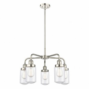 Dover - 5 Light Stem Hung Chandelier In Art Deco Style-15.5 Inches Tall and 22.5 Inches Wide - 1 of 1