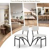 Dining Room Chairs Set of 4, Boucle Fabric Stools with Metal Legs, Backrest and Upholstered Seat Cushion, Modern Armless Kitchen Chairs - 4 of 4