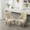 NicBex Vintage Upholstered  Button Tufted Dining Chairs Set of 2 with Nail Heads,Solid Wood Accent Chairs for Dining Room,Living Room - 4 of 4