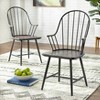 Buylateral 7pc Milo Rectangular Wood with Metal Fram Dining Set Black/Espresso Brown: Scandinavian Style, Non-Extension Table, Armless Chairs - 3 of 4