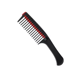 Unique Bargains Wide Tooth Hair Comb Roller Comb Detachable Hair Dye Tool Styling Comb Black