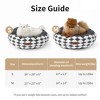 ZOMISIA Cat Beds for Indoor Cats, Washable Cute Flower Pet Bed for Puppy & Kitten, Round Plush Pet Bed with Anti-Slip Bottom - 4 of 4