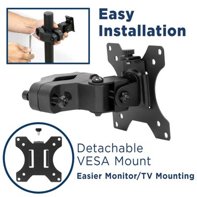 Heavy Duty Black Steel Full Motion VESA Pole Mount