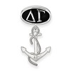 Black Bow Jewelry Sterling Silver Delta Gamma Greek Life Bracelet Bead Charm - 2 of 3
