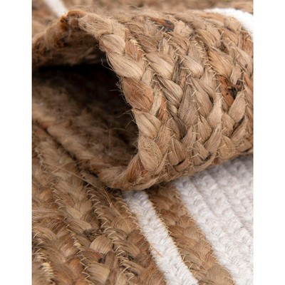 Handmade Natural Ivory Braided Jute Round Rug