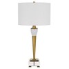 Cal Lighting 150W 3 Way Bradford Metal Table lamp with Crystal Base and Drum hardback Fabric Shade - 2 of 2