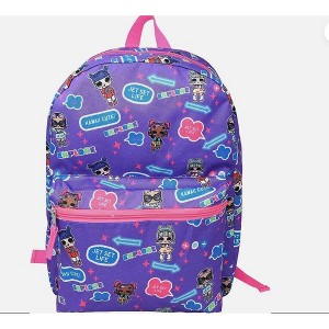 L.O.L. Surprise Dolls All Over Print Backpack With Pocket, 16" Inch - 1 of 1