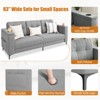 Sofas for Living Room, 84 Inch with Storage Armrests, Comfy Teddy Fleece Small Couch with Cup Holders and Convenient Side Pockets for Apartment - 3 of 4