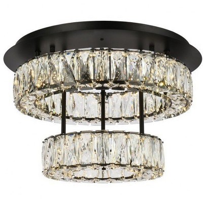 Elegant Lighting Monroe 2 - Light Flush Mount in  Black