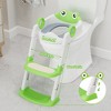 Whizmax Potty Training Seat with Step Stool Ladder for Toddlers as a Potty Training Toilet Anti-Slip Safe Pads Adjustable Height Legs Green - 3 of 4