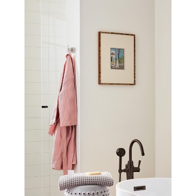 Clear and Brushed Nickel Single Prong Robe Hook