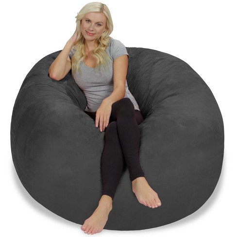 AYEASY Bean Bag Chair with Filler, Bean Bag Chairs for Adults, Bean Bag Bed, Memory Foam Bean Bag Couch with Washable Microfiber Cover, Giant