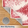 Christmas Area Rugs, Washable Non-Slip Christmas Tree Holly Sketch Carpet, Soft Low Pile Foldable Stain Resistant for Bedroom, Home - 4 of 4