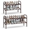 SONGMICS 2-Tier Metal Shoe Shelf Storage Expandable Shoe Rack Free Standing Shoe Racks for Entryway, Closet, Doorway, Easy Assembly Bronze - 2 of 4