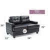 TiramisuBest Dark Gray Traditional Loveseat, Classic Upholstered Sofa for Living Room or Sitting Area - 4 of 4