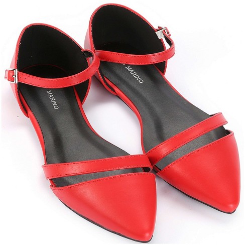 Mio Marino Women s Formal Flat Dress Shoes Red Size 5.5 Target