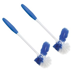 Lola Products Toilet Brush and Holder Set, Classic Version, Durable Bristles for Deep Cleaning, w/ Compact Space Saving Storage Holder, 1 Pack - 1 of 4