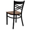 Emma and Oliver 2 Pack "X" Back Metal Restaurant Chair - image 3 of 4