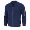 BLUEMING Mens Varsity Leather Jacket Vintage Lightweight Suede Bomber Softshell Flight Casual Jacket - 3 of 4