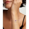 Molenia Birthstone Cross Bracelet for Women, S925 Sterling Silver Heart Dainty Link Charm Double Layer Jewelry Birthday Gift for Her - 2 of 4