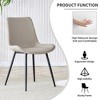 LOVMOR 4-piece artificial leather backrest cushion dining chair - 4 of 4