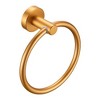 Gold Robust Aluminum Hand Towel Ring with Round Design, Ideal for Optimized Bathroom Space - 3 of 4