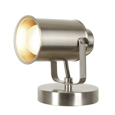 6" Silver Adjustable Spotlight Desk or Wall Mount Lamp