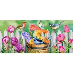 Briarwood Lane Spring Birds and Blooms Mini Mat 22x10 Indoor Outdoor For Spring Doormat - 1 of 2