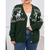 Women's Plus Size Ugly Christmas Cardigan Long Sleeve Holiday Sweaters with Cute Patterns - 3 of 4