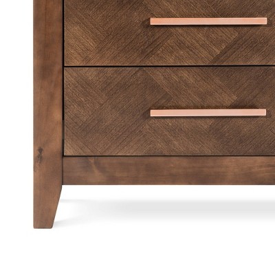 Toasted Chestnut 6-Drawer Double Dresser with Metal Pulls
