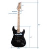GLARRY Full Size Electric Guitar for Music Lover Beginner with 20W Amp and Accessories Pack Guitar Bag, 39" Right Handed - 3 of 4