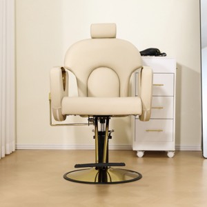 Tall Office Desk Chair, 360°Height Adjustable Swivel With Foot Ring, Adjustable Arm Counter Height Office Chair, Salon Barber Chair-Cuddlewood - 1 of 4