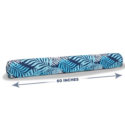 Blue and White Fern Oversized Inflatable Pool Noodle