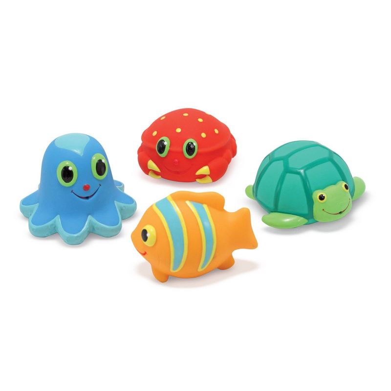 Melissa &#38; Doug Sunny Patch Seaside Sidekicks Squirters With 4 Squeeze-and-Squirt Animals - Water Toys for Kids, 1 of 11