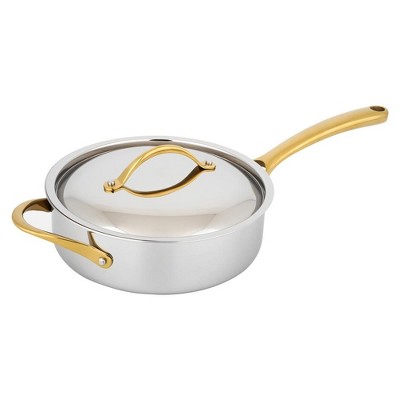 Nutrichef 3-quart Saucepan With Lid - Stainless-steel Stain-resistant Sauce  Pot Kitchen Cookware : Target