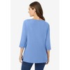 Woman Within Women's Plus Size Perfect Three-Quarter Sleeve Boatneck Tee - 3 of 4