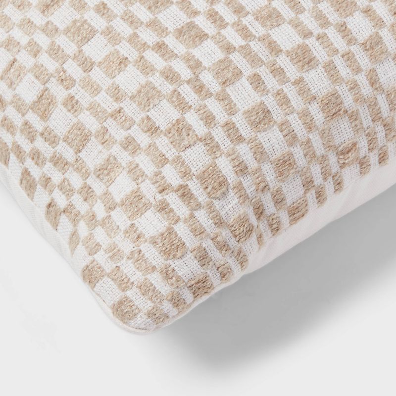 Modern Geo Woven Dec Pillow Oblong Khaki/Ivory - Threshold&#8482;, 4 of 5