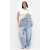 Women's Plus Size Pinafore Overall - light denim | CITY CHIC - 3 of 4