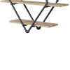 31" Brantley Decorative Bookshelf Oak & Sandy Black - Acme Furniture: Sturdy Metal Frame, Open Back Design - 3 of 4
