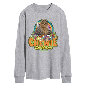 Men's - Star Wars - Retro Chewy Long Sleeve Graphic T-Shirt - 1 of 3