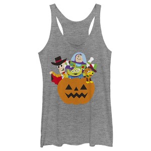 Women's Toy Story Halloween Toy Treats Racerback Tank Top - 1 of 4