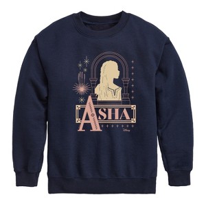 Boys' - Disney - Asha Badge Graphic Long Sleeve Fleece Sweatshirt - 1 of 4