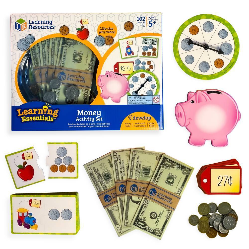Learning Resources Money Activity Set - 102pc, Play Money for Kids, Back to School Must-Have Supplies, Ages 5+