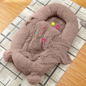Nasitip 71"x45"x12"  Human Dog Bed for Adults with Blanket, Storage Pockets, Foam Support & Removable Cover - 1 of 4