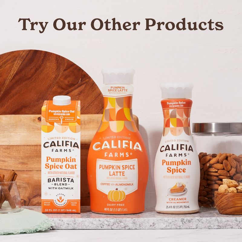Califia Farms Pumpkin Spice Almond Milk Coffee Creamer - 24.5 fl oz, 5 of 7
