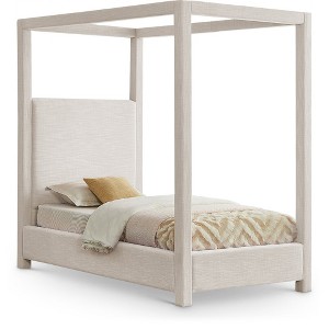 Meridian Furniture,Emerson Linen Textured Fabric Bed - 1 of 4