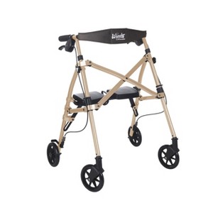 Stander Wonder Rollator, Lightweight 4- Wheel Folding Walker with Seat - 1 of 4