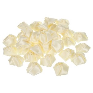 Unique Bargains Fabric Decorative DIY Craft Embellishment Ribbon Roses 50 Pcs - 1 of 4